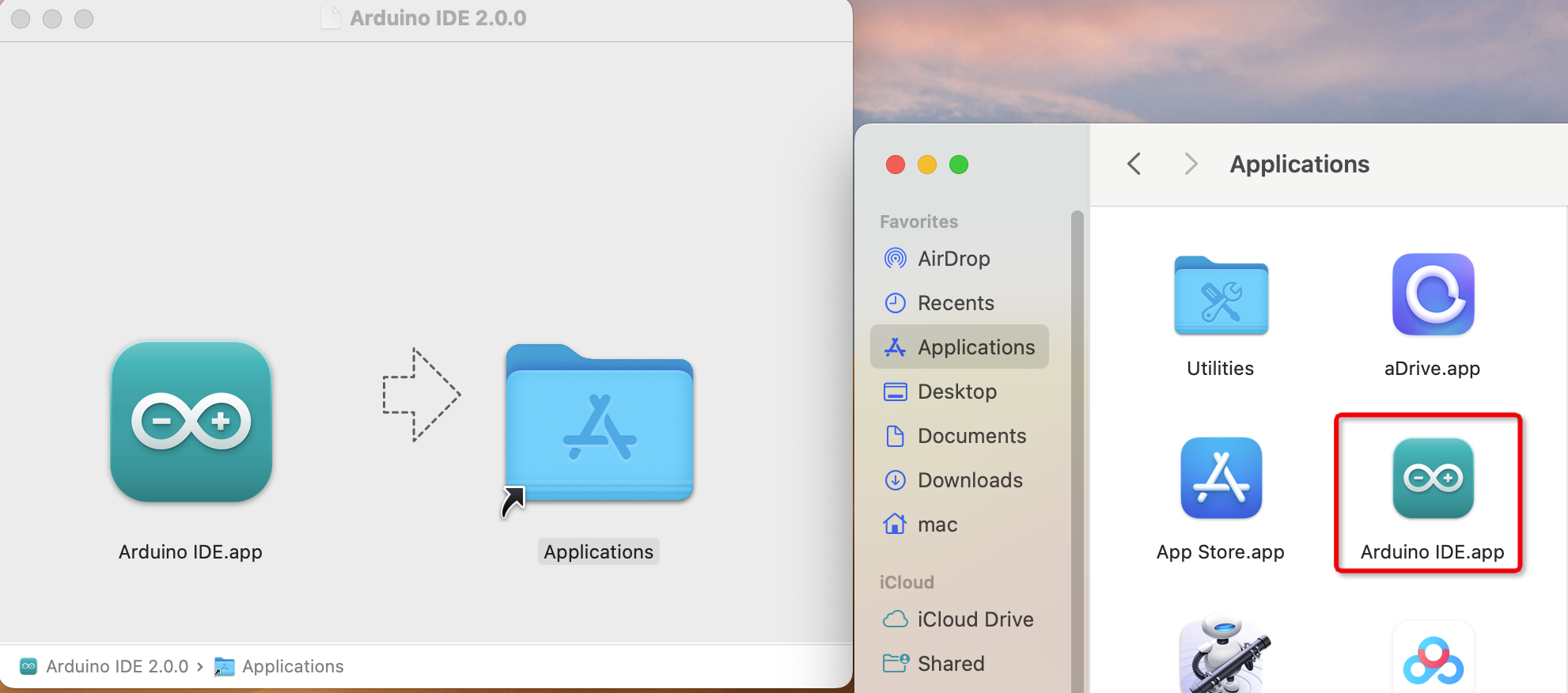 Arduino IDE installation on macOS